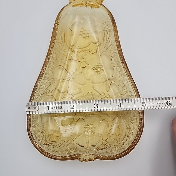 Vintage Hazel Atlas Yellow Depression Glass Pear Shaped Dish Plate 5x8x1in - Picture 6 of 9